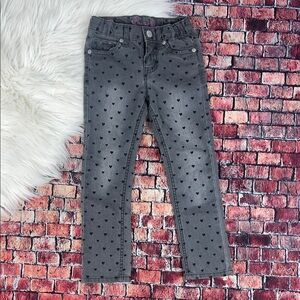 Cherokee Gray Heart-Print Kids Jeans